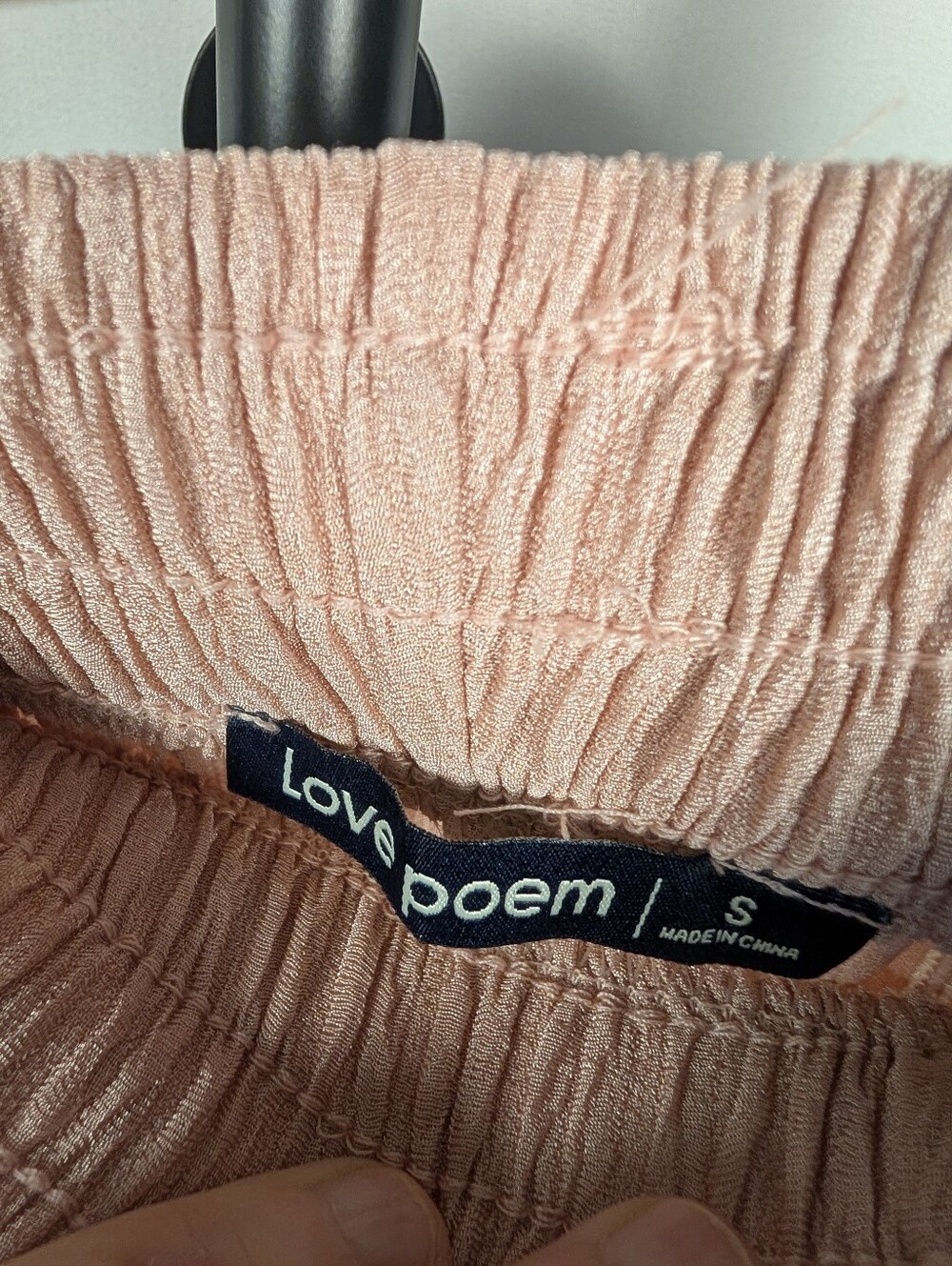 A-168 Love Poem NWT 2-Piece Blush Pink Crinkle Knit Lounge Set Size Small - Picture 4 of 15